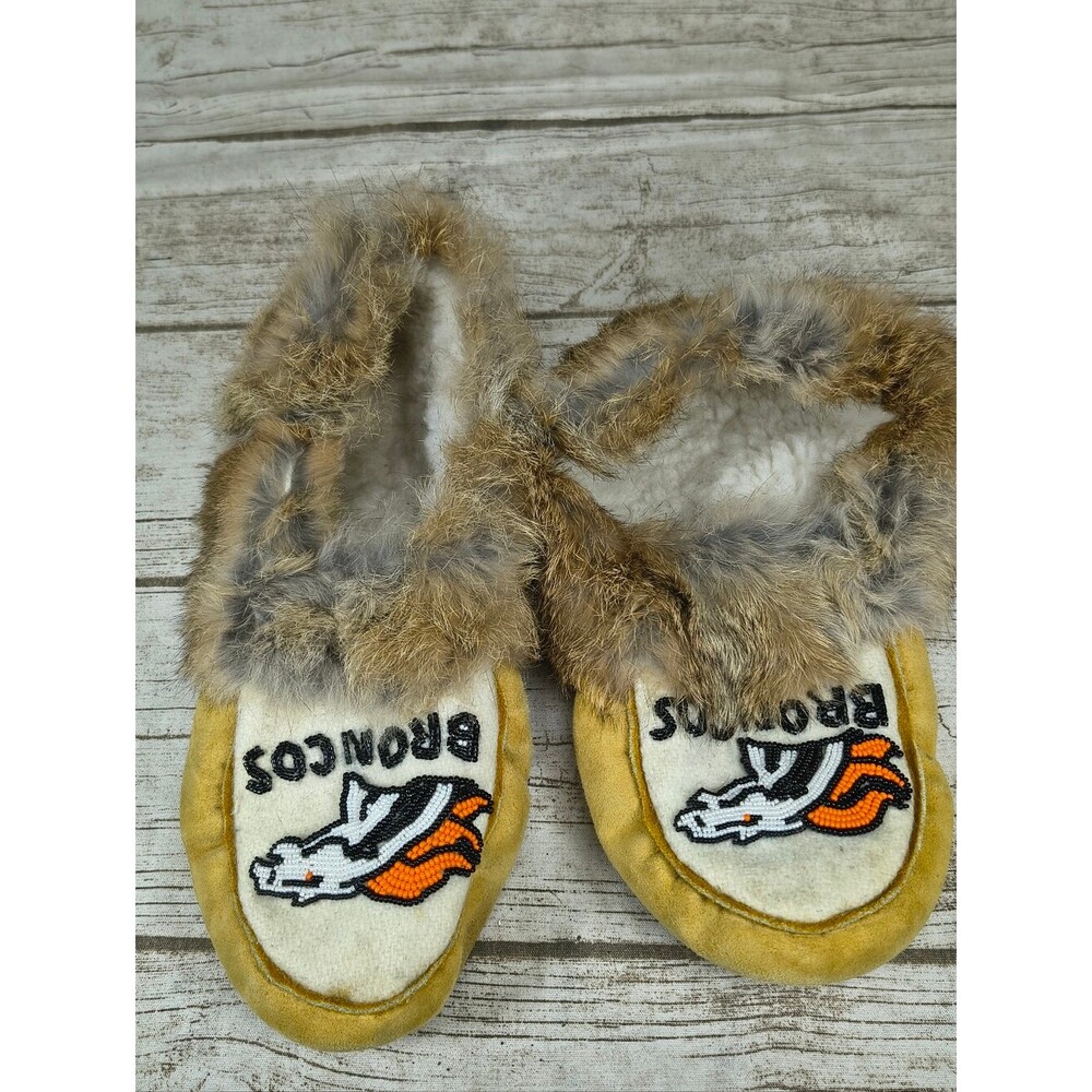 Broncos Shearling lined Beaded Slippers
